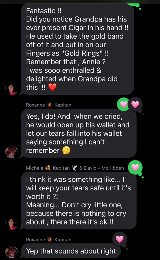 Greg's sister texting about Kapitan's Rest