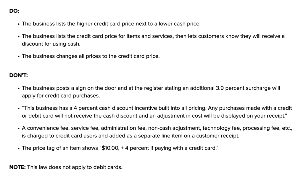 New York State Surcharge Law - Payment Credit and Debit Processing